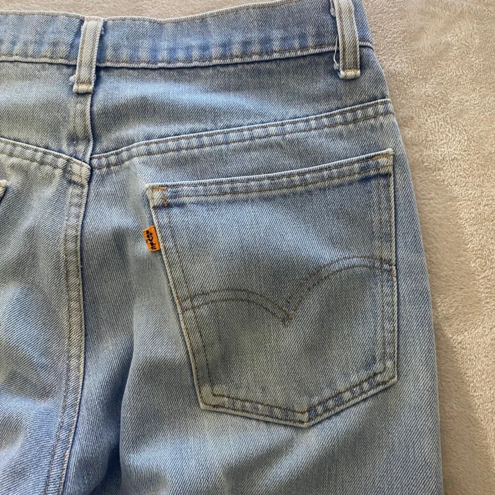 Rare Vintage Levis Orange Tab Light Wash Straight Leg Jeans Blue Denim 32x31